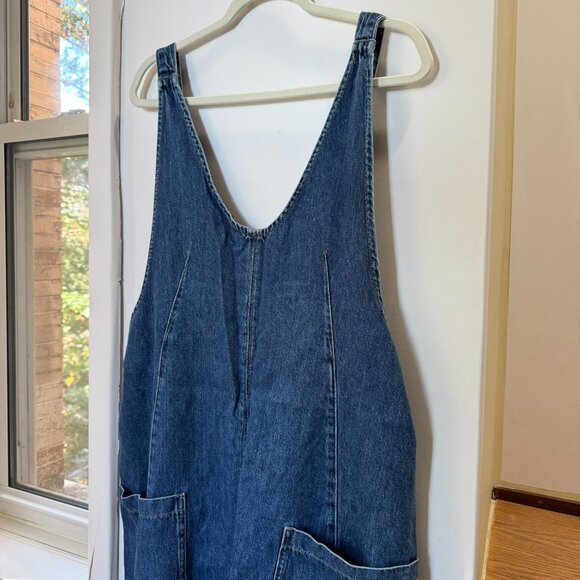 NWT Free People High Roller Jumpsuit We The Free Sapphire Blue Large - Picture 9 of 11